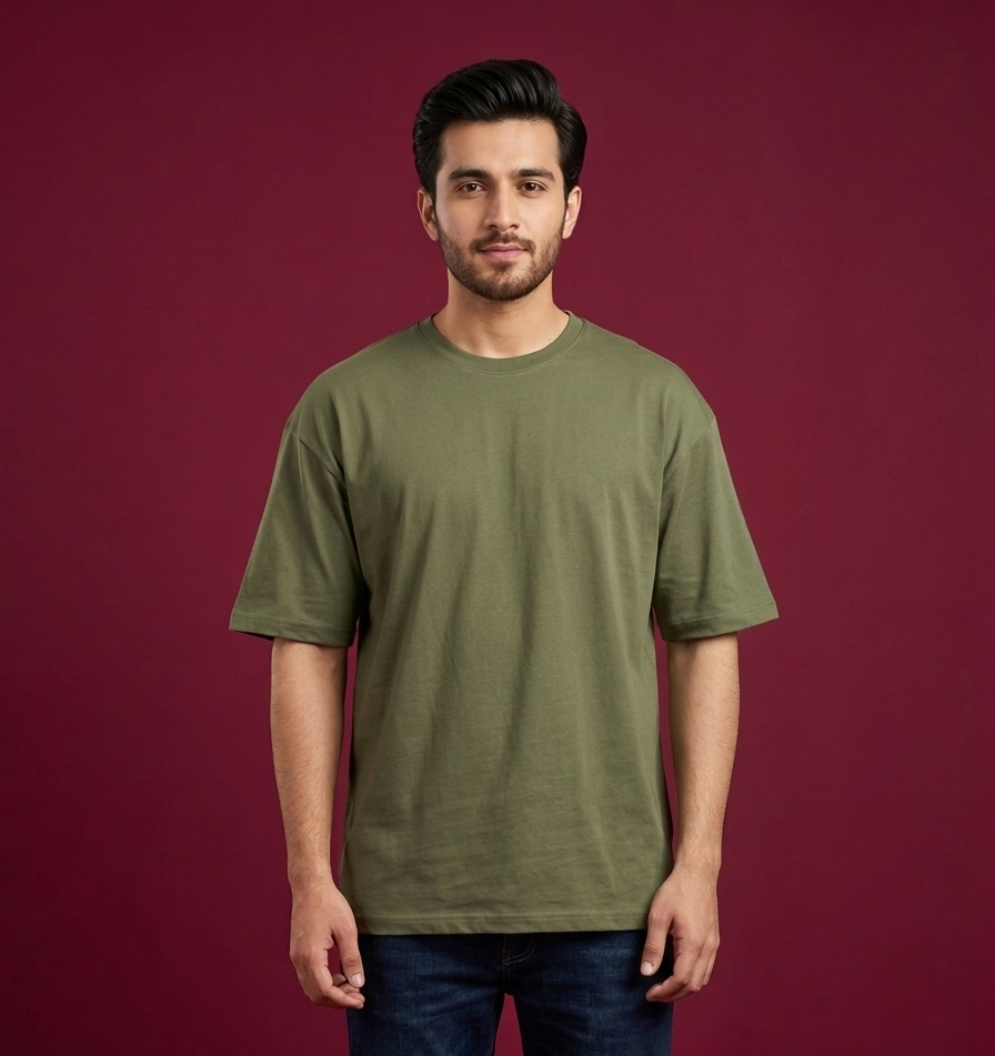 Olive Green Oversized Tee